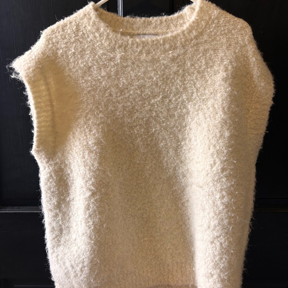 FRNCH Women's Cream Textured Sweater